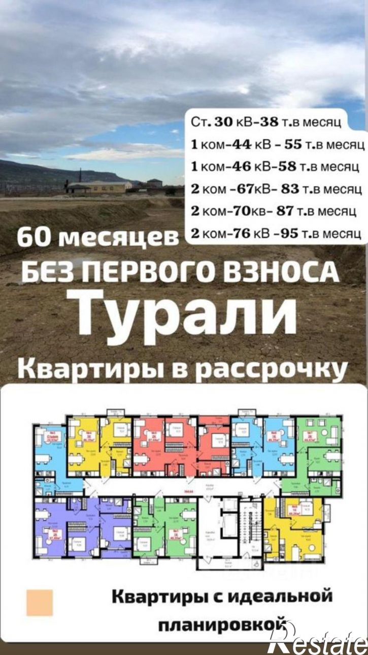 2-комн квартира Махачкала, Луговая улица