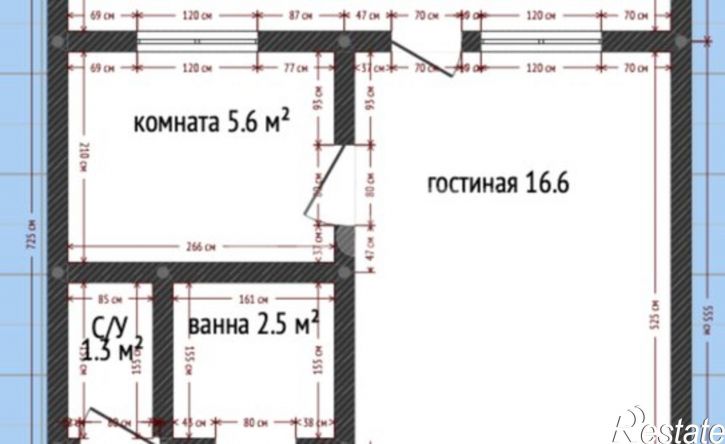 1-комн квартира Махачкала, проспект Имама Шамиля, 36