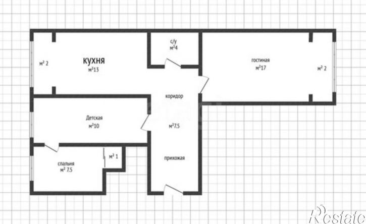 3-комн квартира Каспийск, проспект М. Омарова, 4