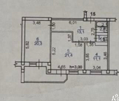 2-комн, 83кв м, этаж 5/7 Махачкала, Учительская улица, 13А