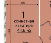 1-комн, 45кв м, этаж 3/9 ул Цилингская, 33