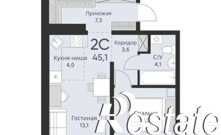 1-комн квартира улица Некрасова, 16В,  д. 16В